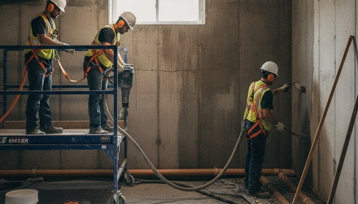 Basement waterproofing for Mobile, AL homes to stop seepage and moisture damage