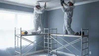 Ceiling water damage repair in Mobile, AL home with stain and moisture damage