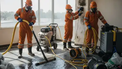 Water damage restoration team in Mobile, AL providing 24/7 emergency cleanup and repair