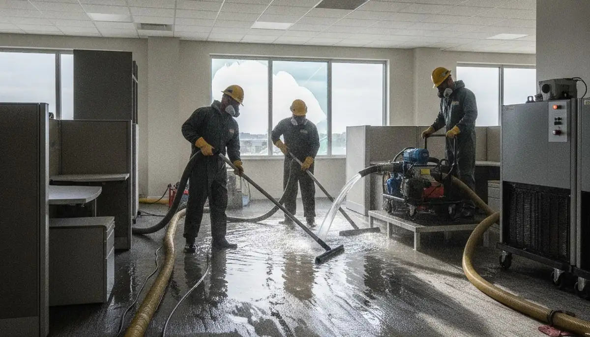 Emergency water removal crew in Mobile, AL for fast water damage cleanup after flooding