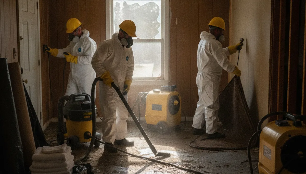 Flood damage cleanup for Mobile, AL homes by water damage restoration professionals