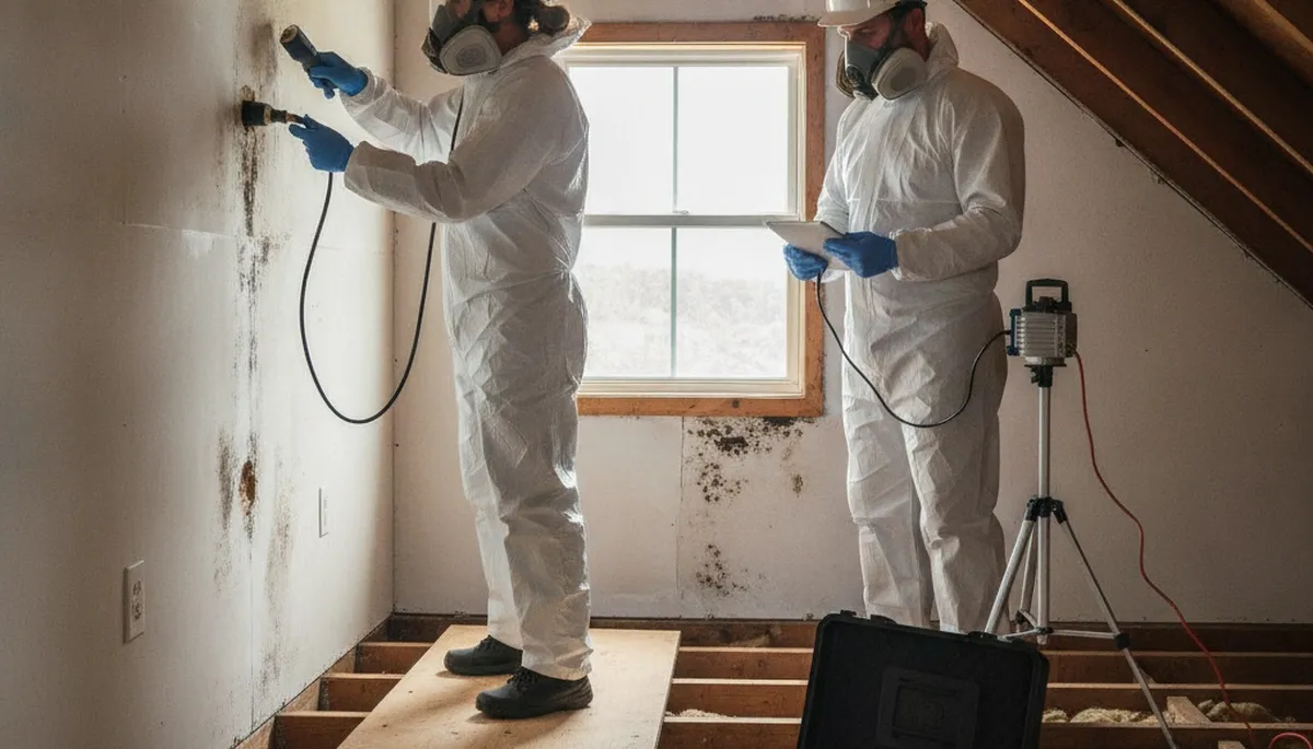 Mold inspection for Mobile, AL homes by water damage experts assessing moisture and hidden growth