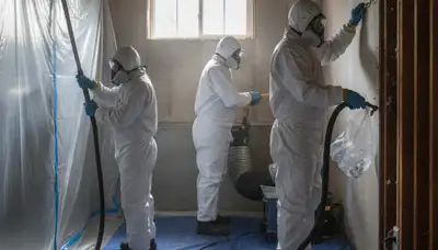 Mold removal team inspecting water damage in a Mobile, AL home for fast remediation
