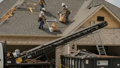 Mobile, AL water damage restoration team removing storm flood water from a home