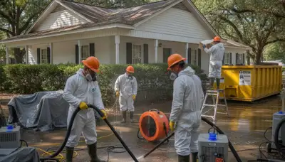 Water damage restoration team serving Mobile, AL for emergency cleanup and repair