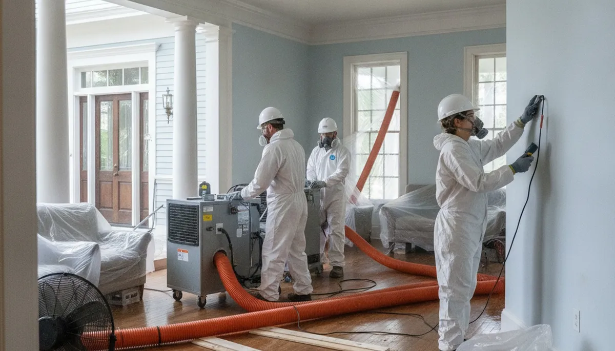 Water damage restoration team serving Mobile, AL for emergency cleanup and repairs