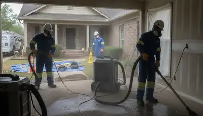 Water damage restoration team serving Mobile, AL for emergency cleanup and repairs