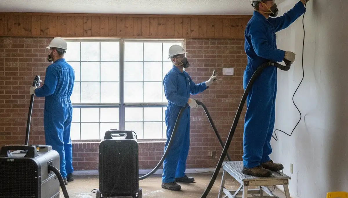 Water damage restoration team in Mobile, AL providing emergency cleanup and drying services