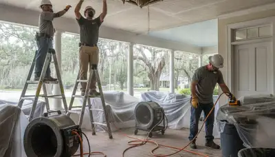 Water damage restoration team serving Mobile, AL for fast emergency cleanup and repairs