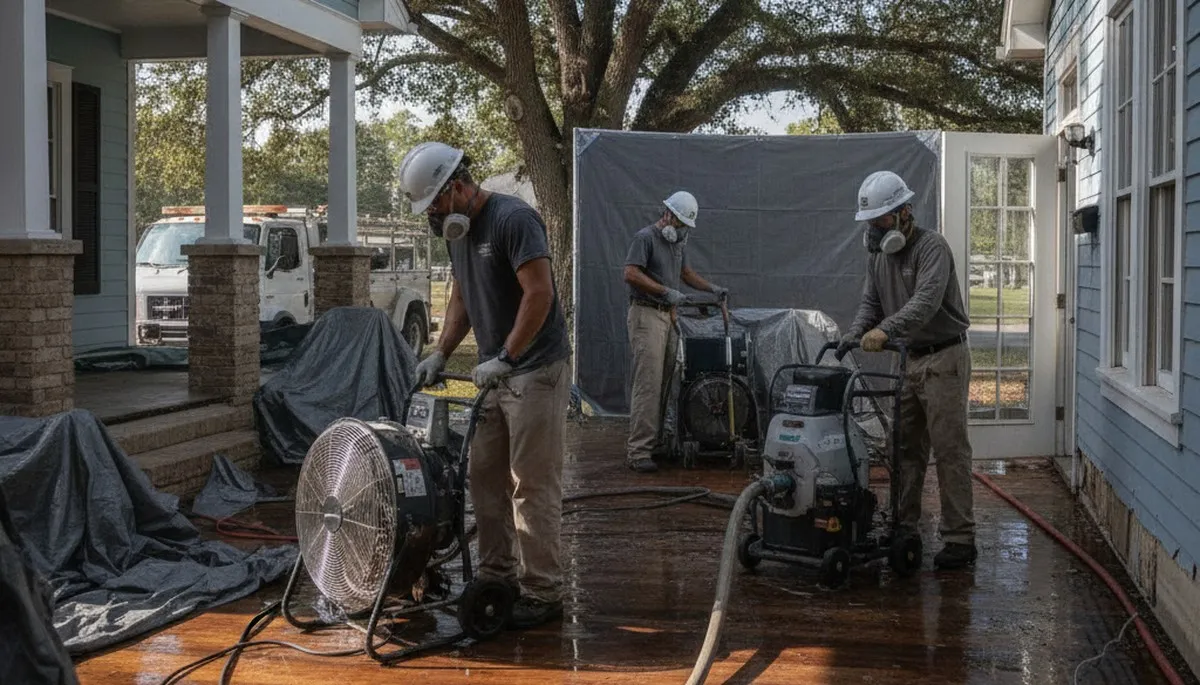 Water damage restoration team serving Mobile, AL for fast cleanup and repair